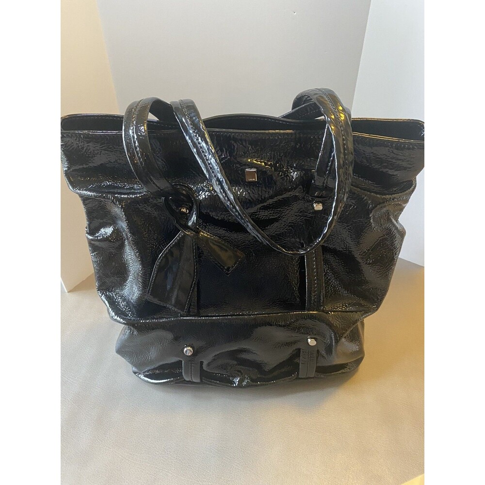 Lodis black patent leather shoulder-bag Purse MSRP $375